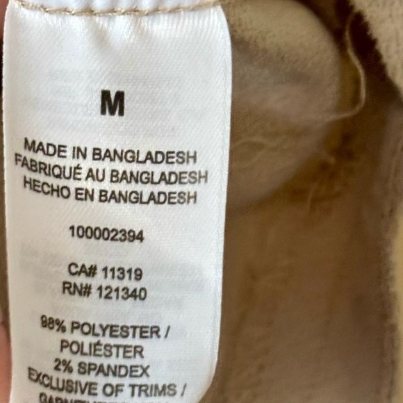 Dynamite| Stylish Taupe-Grey Embellished Light Sleeveless Tank Top Blouse Sz M - Picture 5 of 5